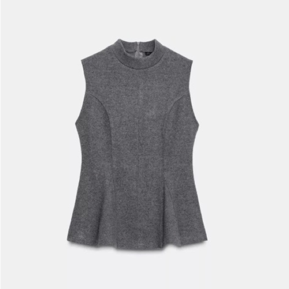 Zara NWT Gray Sleeveless Women's Top